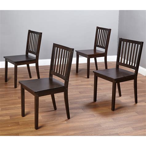 kitchen chairs set   solid wood dining room furniture espresso