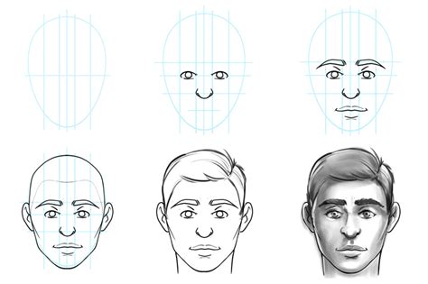 draw  face step  step video tutorial images included