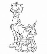 Digimon Coloring sketch template