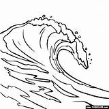 Coloring Wave Drawing Breaking Pages Drawings Pen Sketches Waves sketch template