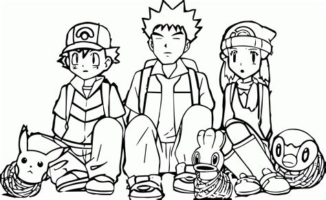 coloring pages ash   characters  pokemon coloring pages