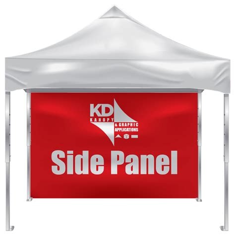 side panel kd kanopy custom canopies tents  signage