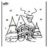 Haus Huis Schnee Kleurplaten Invierno Coloriages Inverno Nieve Neige Sneeuw Ums Catégorie sketch template