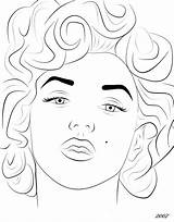 Monroe Marilyn Coloring Pages Gangster Template Marylin sketch template