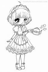 Yampuff Deviantart Coloring Pages Chibi Anime Manga Lineart Colouring Girls Food Printable Stamps Honey Drawing Kids Drawings Sheets Eyes Adult sketch template