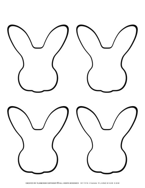 bunny face outline