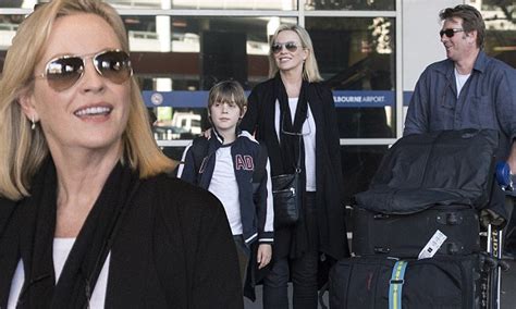 rebecca gibney s husband richard is left to do the heavy lifting upon airport arrival daily