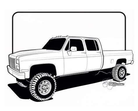 lifted trucks coloring pages heraldgrace