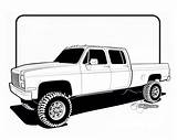 Chevy Truck Drawings Coloring Square Body Drawing Chevrolet Sketch Cab Color Gmc Crew Clipartmag Line 1987 Rig sketch template