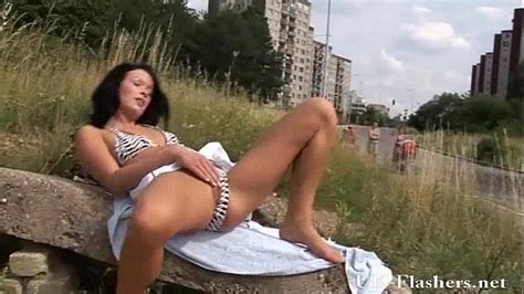 outdoor masturbation and daring public pussy flashing of