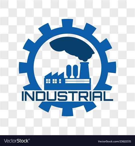 industrial logo isolated  transparent background