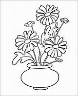 Pot Flower Printable Template Coloring Pages Sampletemplatess sketch template