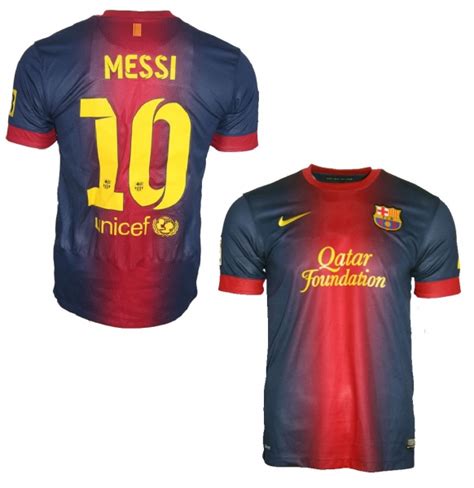 Nike Fc Barcelona Jersey 10 Lionel Messi 2012 13 Qatar Men