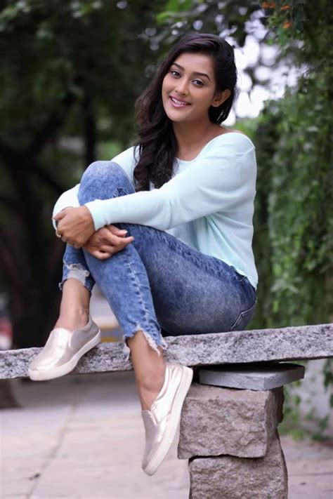 actress pooja jhaveri latest photos in blue top jeans