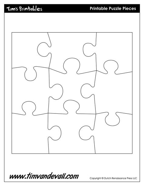 puzzle piece template printable puzzles blank puzzle pieces