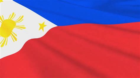 filipino flag waving ang pambansang watawat ng pilipinas