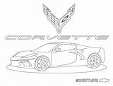 Corvette Coloring Pages Stingray Color Chevrolet Kids Car Book sketch template