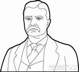 Roosevelt Theodore Clipart President Clipground Coloring Pages sketch template
