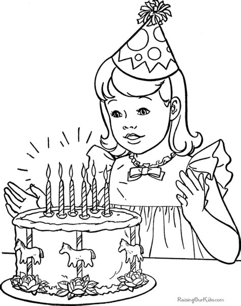 happy birthday coloring page coloring home