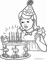 Coloring Birthday Happy Pages Printable Popular sketch template