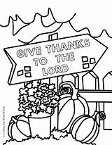 Coloring Thanks Give Color Pages Lord Printable Getcolorings sketch template