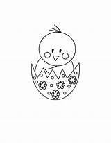 Coloring Chick Hatching Egg Easter Pages Color Drawing Place Getdrawings Tocolor sketch template