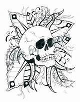 Coloring Pages Skull Printable Skulls Girly Sugar Adults Print Cool Awesome Adult Tribal Flaming Feathers Colouring Tattoo Color Sheets Animal sketch template