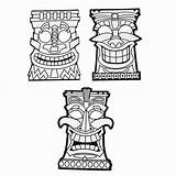 Tiki Coloring Mask Pages Totem Pole Hawaiian Printable Masks Color Template Kids Drawing Clipart Getdrawings Getcolorings Print Own Library Popular sketch template