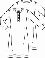 Nachthemd Sportief Knipmode sketch template
