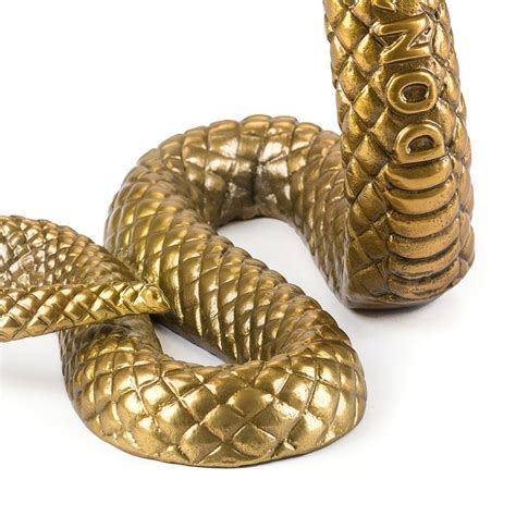 gold cobra snake ornament  diesel living  seletti