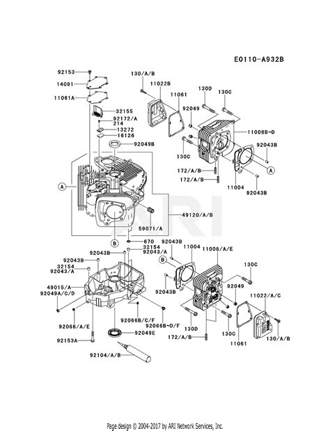 kawasaki frv   stroke engine frv parts diagram  cylindercrankcase