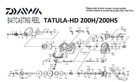 daiwa tatula hd schematics  complete fishing reels schematics