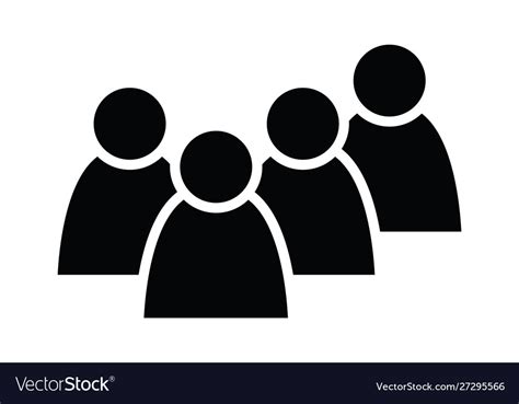 people icon group persons simplified human vector image