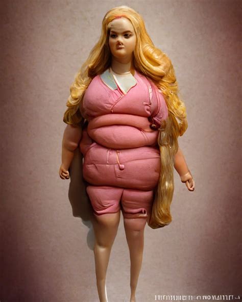 prompthunt obese full body barbie doll