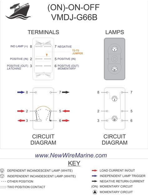 prong illuminated rocker switch wiring diagram collection
