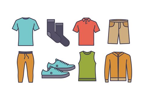 men fashion icon pack  vector art  vecteezy