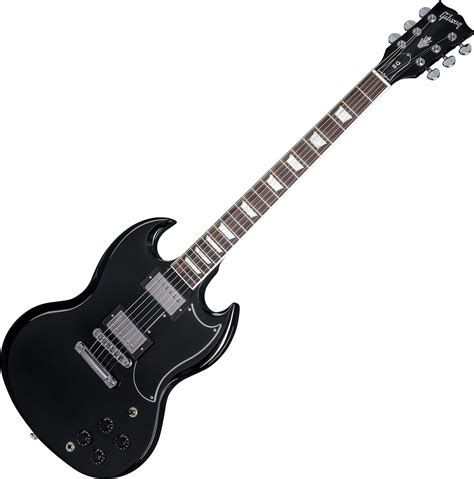 gibson sg standard  ebony solid body electric guitar black