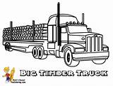 Coloring Trucks Big Rig Pages Truck Yescoloring Peterbilt Colouring Color Rigs Print sketch template