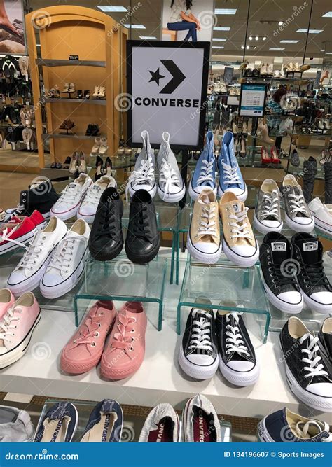converse sneakers   department store editorial photography image