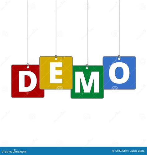 demo sign demo icon stock vector illustration  cutout