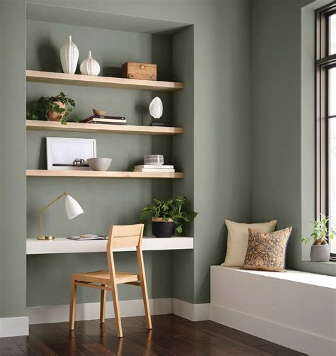 sherwin williams  color   year  finally arrived evergreen fog