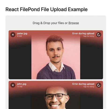 react  build file upload component  filepond tutorial