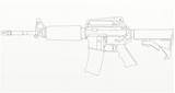 M4 Carbine sketch template