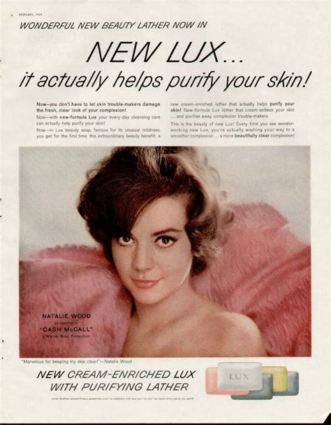 vintage lux soap lux soap natalie wood soap advertisement
