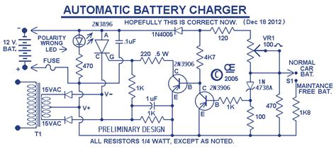 car battery charger schematic diagram  wiring happen