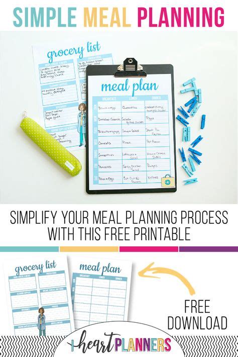 simple meal planning meal planning printable easy meal plans meal