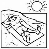 Sunbathing sketch template