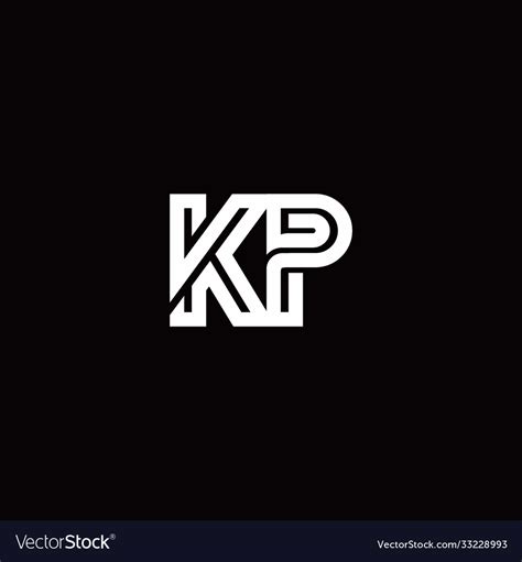 kp monogram logo  abstract  royalty  vector