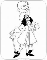 Hook Captain Coloring Pages Pan Peter Disney Tinker Bell Disneyclips Printable Pdf Smee sketch template