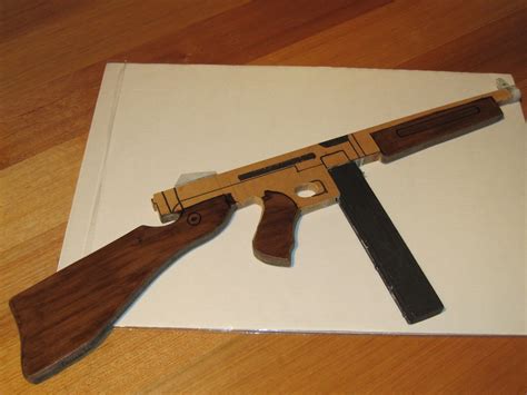 thompson  machine gun wooden toy instructables